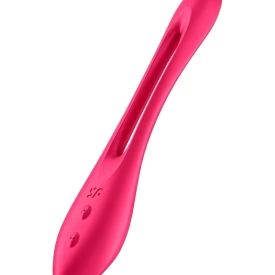 Satisfyer Elastic game Multifunkční párový vibrátor – červený