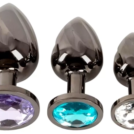 Anos Metal Butt Plug Set Black