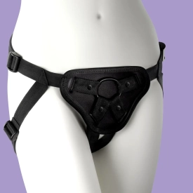 Snap strap-on Postroj na připínací penis černý