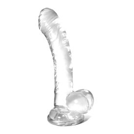 Hudini realistické dildo s přísavkou 18 cm transparentní