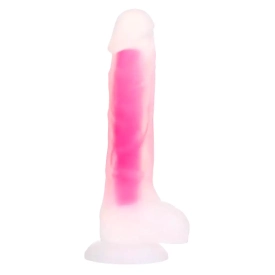 BOOM silikónové dildo svietiace v tme ružové