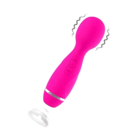 BASIC X Becky masážna hlavica s podtlakovým stimulátorom 2v1 ružová