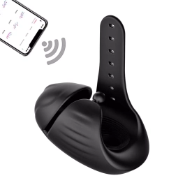 BASIC X Bobby 2 APP vibračný masturbátor s nastaviteľným priemerom čierny