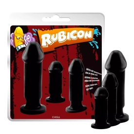 Rubicon II. sada análnych kolíkov 3 ks čierne