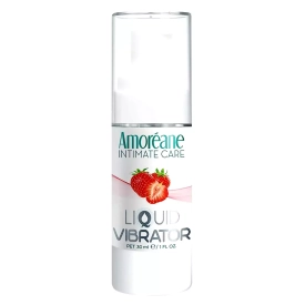 Amoréane tekutý vibrátor Strawberry 30 ml
