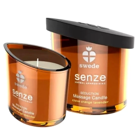 SENZE Eroticko-relaxačná masážna sviečka – klinček, pomaranč, levanduľa 50 ml
