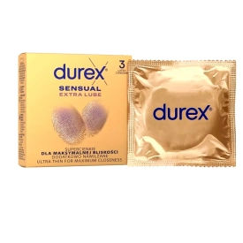 DUREX kondomy Sensual Extra Lube 3 ks