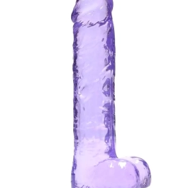 Realrock gélové dildo s prísavkou 28 cm fialové