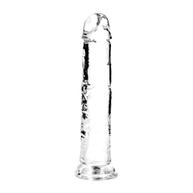 Realrock Realistické dildo s prísavkou 22 cm – transparentné