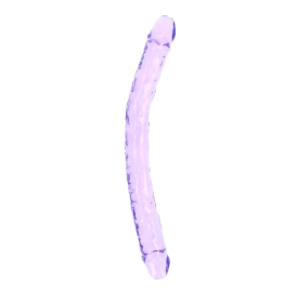 Realrock Obojstranné dildo 45 cm – fialové