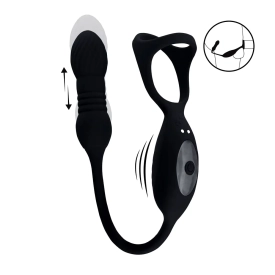 Levelz Vibrating and Thrusting stimulátor prostaty a perinea s erekčným krúžkom