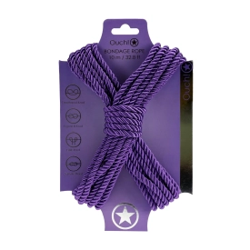 Ouch! Bondážní lano polyester-bavlna 10 m fialové