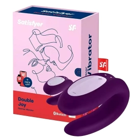 Satisfyer Double Joy párový vibrátor fialový