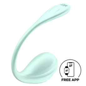 Satisfyer Smooth Petal zelené, silikónový ovládaný mobilnou aplikáciou