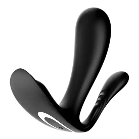 Satisfyer Top secret+ Vibrátor do nohavičiek s análnou stimuláciou – čierny