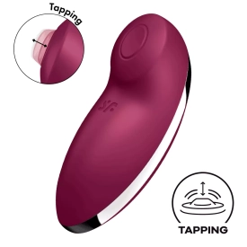Satisfyer Tap & Climax 2 stimulátor klitorisu – vínový