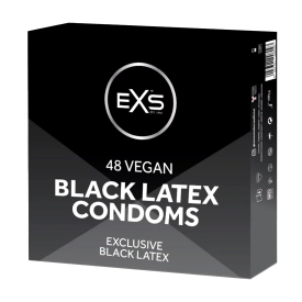 EXS Black Latex kondomy 48 ks