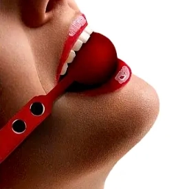 Ouch! Silikónový náhubok plný – červený