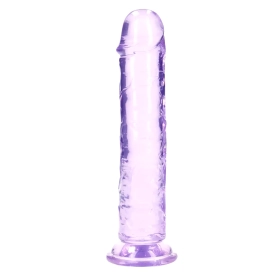 Realrock Realistické dildo s přísavkou 22 cm – fialové