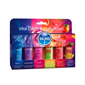 SKINS sada lubrikačných gélov 6 x 12 ml